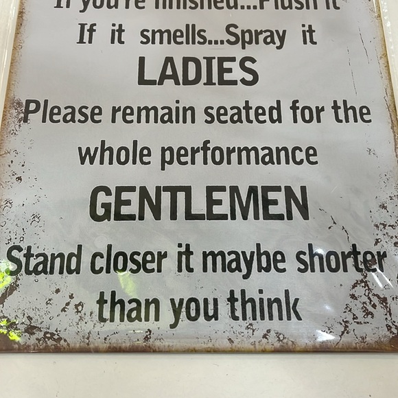 TOLIET RULES Sign - Picture 3 of 4